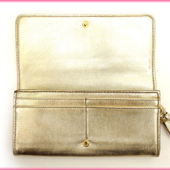 Chloe Wallet Purse Long Wallet Gold Woman Authentic Used - Picture 5 of 5